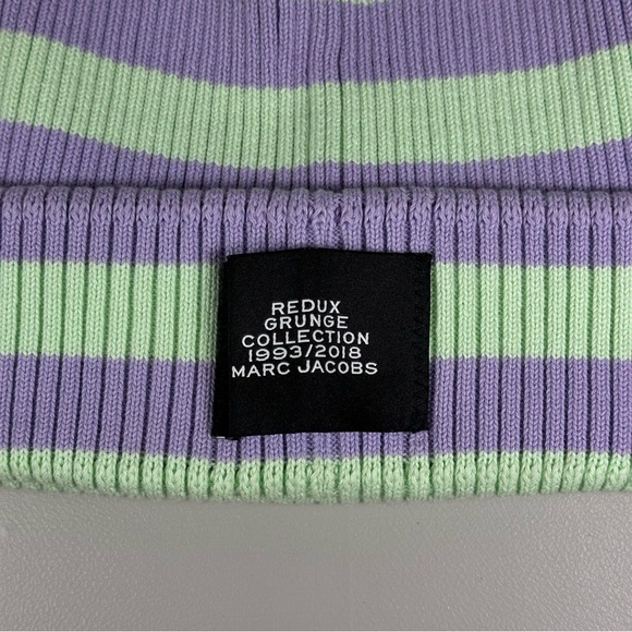 Marc Jacobs Redux Grunge Collection Green Purple Knit Beanie main image 4